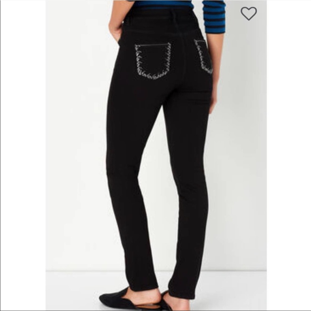 Christopher & Bank “The Perfect Jean” Black with sequins on pockets Sz 6